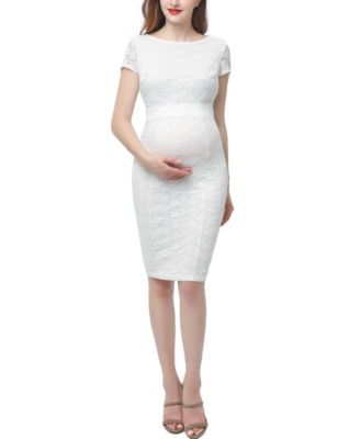 macy's white maternity dress