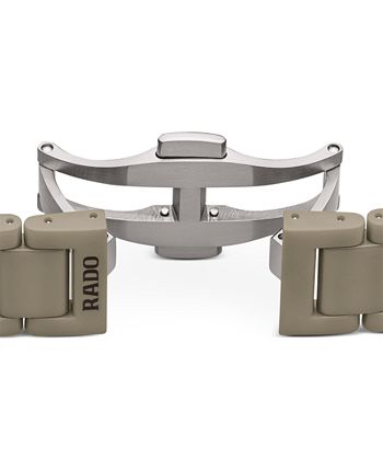 Rado - Unisex Swiss True Thinline Les Couleurs Le Corbusier Gray High-Tech Ceramic Bracelet Watch 39mm