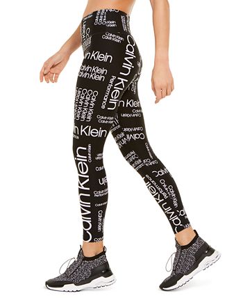 logo-print high-waist leggings, Calvin Klein