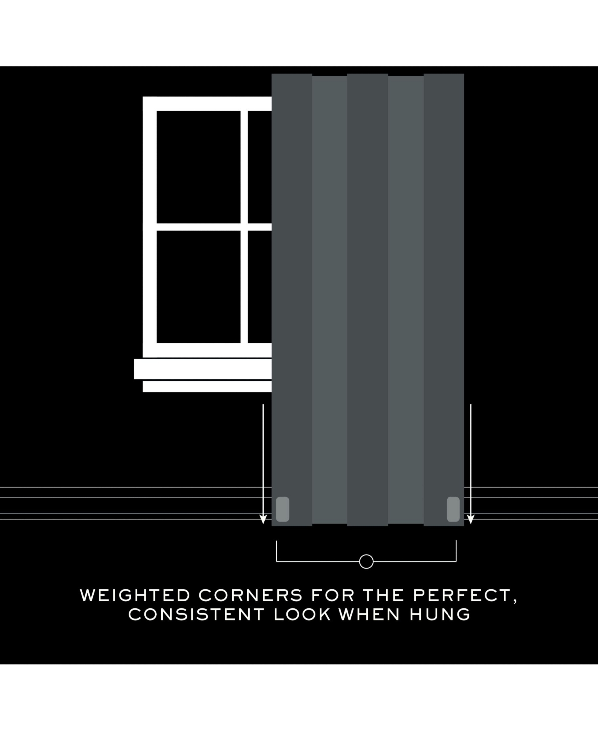 Ralph Lauren Velvety Room Darkening Back Tab Rod Pocket Curtain Panel, 52" X 63" In Charcoal