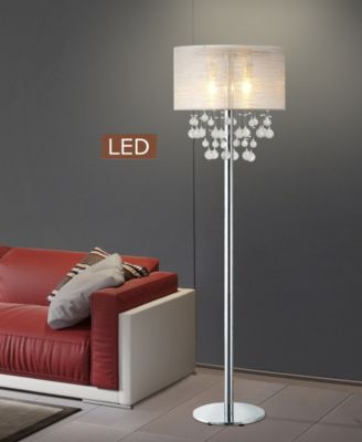 Charlotte 61" Modern LED Floor Lamp with Bubbles Glass Balls