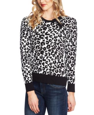 CeCe Printed Leopard Sweater - Macy's