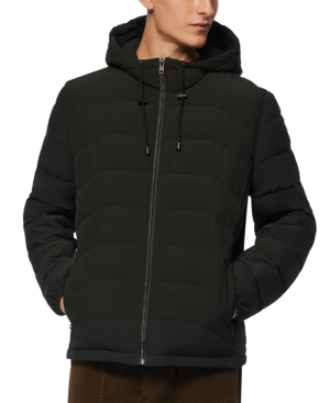 Marc New York Packable Hooded Down Jacket In Black