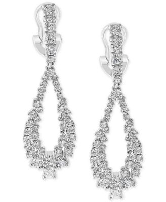 effy diamond cluster earrings