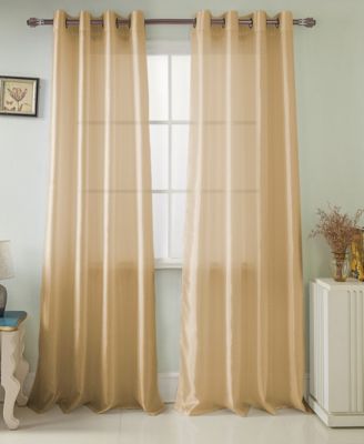 Gilbert Solid Single Grommet Curtain Panel Pair