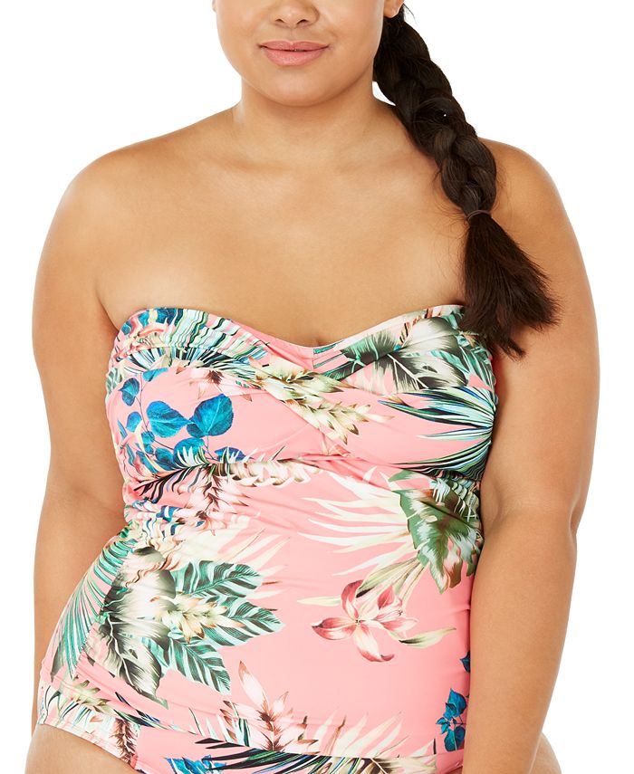 La Blanca Plus Size Tropical Rain Printed Tankini Top Macy's