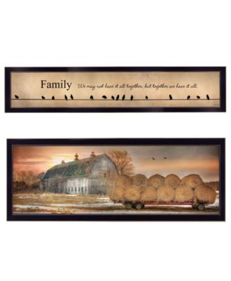 Together Blessed We Have It All 2-Piece Vignette by Lori Deiter, Black Frame, 38" x 14"