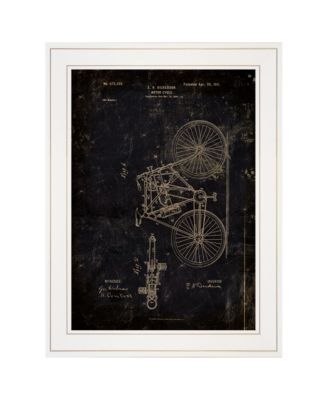 Motor Bike Patent I by Cloverfield Co, Ready to hang Framed Print, White Frame, 15" x 19"