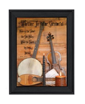 Music By Billy Jacobs, Printed Wall Art, Ready to hang, Black Frame, 21" x 15"