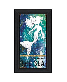 Under the Sea by Cindy Jacobs, Ready to hang Framed Print, Black Frame, 11" x 19"