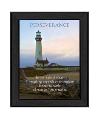 Perseverance By Trendy Decor4U, Printed Wall Art, Ready to hang, Black Frame, 15" x 19"