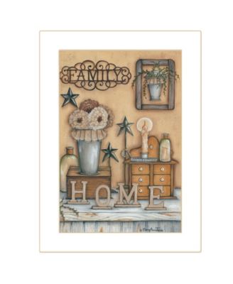 Family by Mary Ann June, Ready to hang Framed Print, White Frame, 14" x 20"