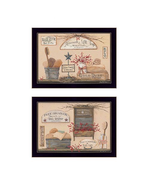Trendy Decor 4u Trendy Decor 4u Wash Room Collection By Pam Britton Printed Wall Art Ready To Hang Black Frame 18 X 14 Reviews All Wall Decor Home Decor Macy S