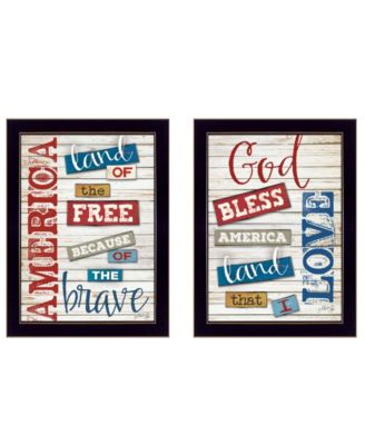American Collection By Marla Rae, Printed Wall Art, Ready to hang, Black Frame, 14" x 18"
