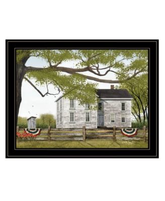 Sweet Summertime House by Billy Jacobs, Ready to hang Framed Print, Black Frame, 27" x 21"