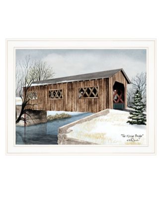 The Kissing Bridge by Billy Jacobs, Ready to hang Framed Print, White Frame, 27" x 21"