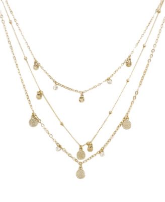ETTIKA Crystal Detailed Triple Layer Necklace & Reviews - Necklaces ...