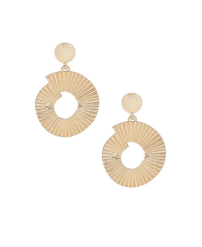 ETTIKA Textured Swirl Gold Drop Earrings - Macy's