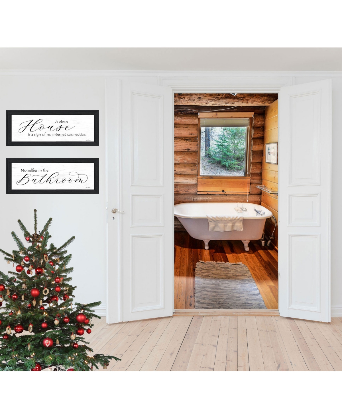 Trendy Decor 4U Household Humor 2-Piece Vignette by Lori Deiter, Black Frame,