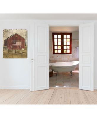 Flag Barn by Billy Jacobs, Printed Wall Art on a Wood Picket Fence, 16" x 20"