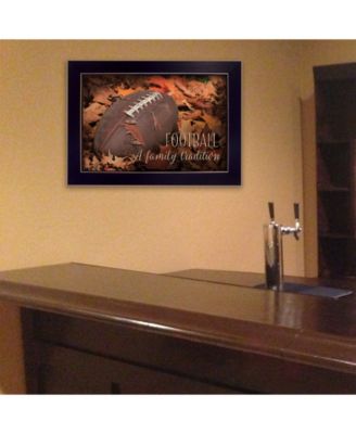 Football - A Family Tradition By Lori Deiter, Printed Wall Art, Ready to hang, Black Frame, 20" x 14"