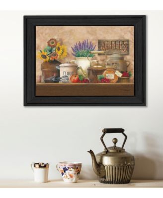 Antique Kitchen By Ed Wargo, Printed Wall Art, Ready to hang, Black Frame, 14" x 10"