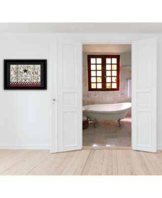 Bath Room by Linda Spivey, Ready to hang Framed Print, Black Frame, 19" x 15"
