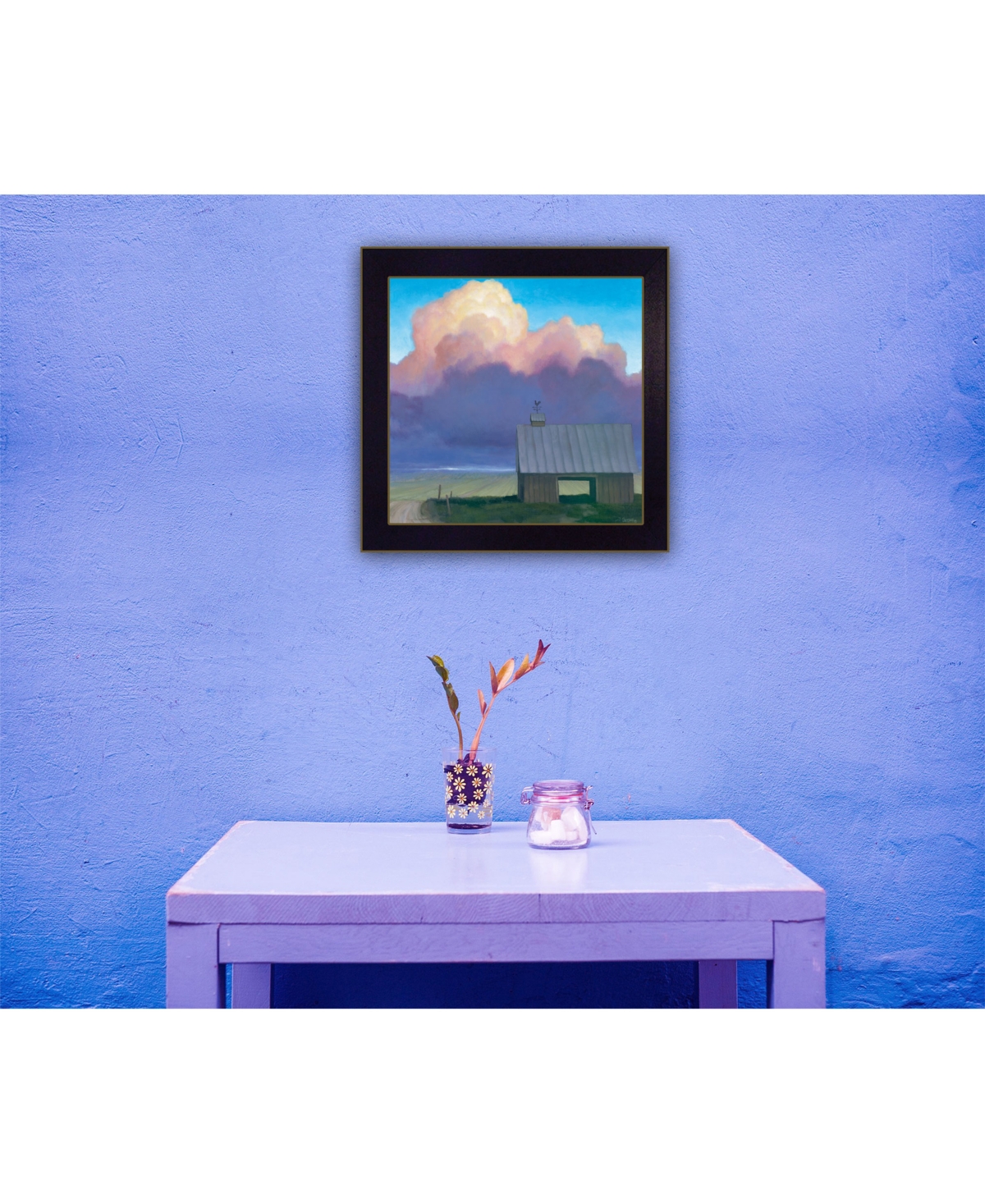 Trendy Decor 4U Through Rows by Tim Gagnon, Ready to hang Framed Print, Black Frame,