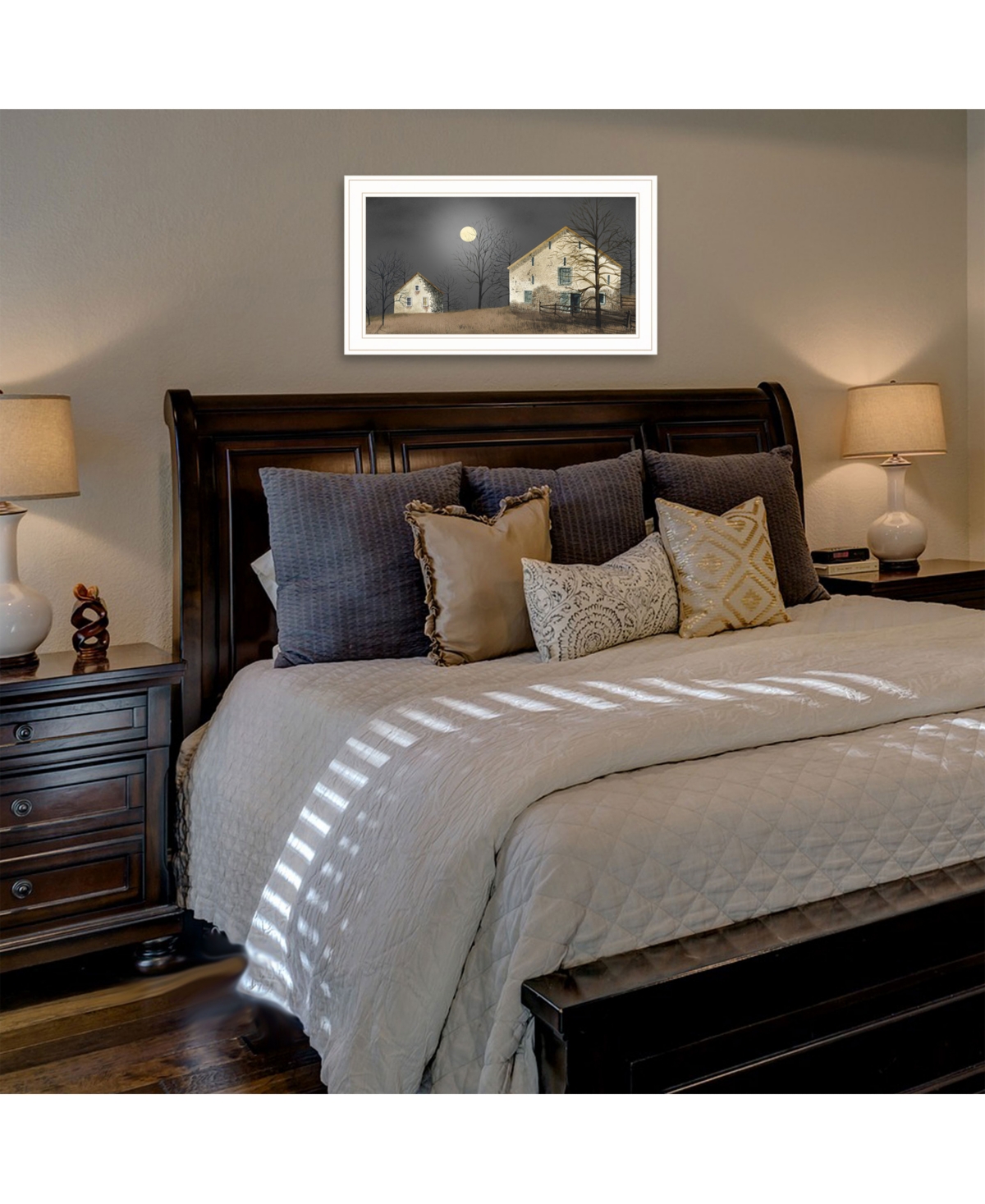 Trendy Decor 4U Still of the Night by Billy Jacobs, Ready to hang Framed Print, White Frame,