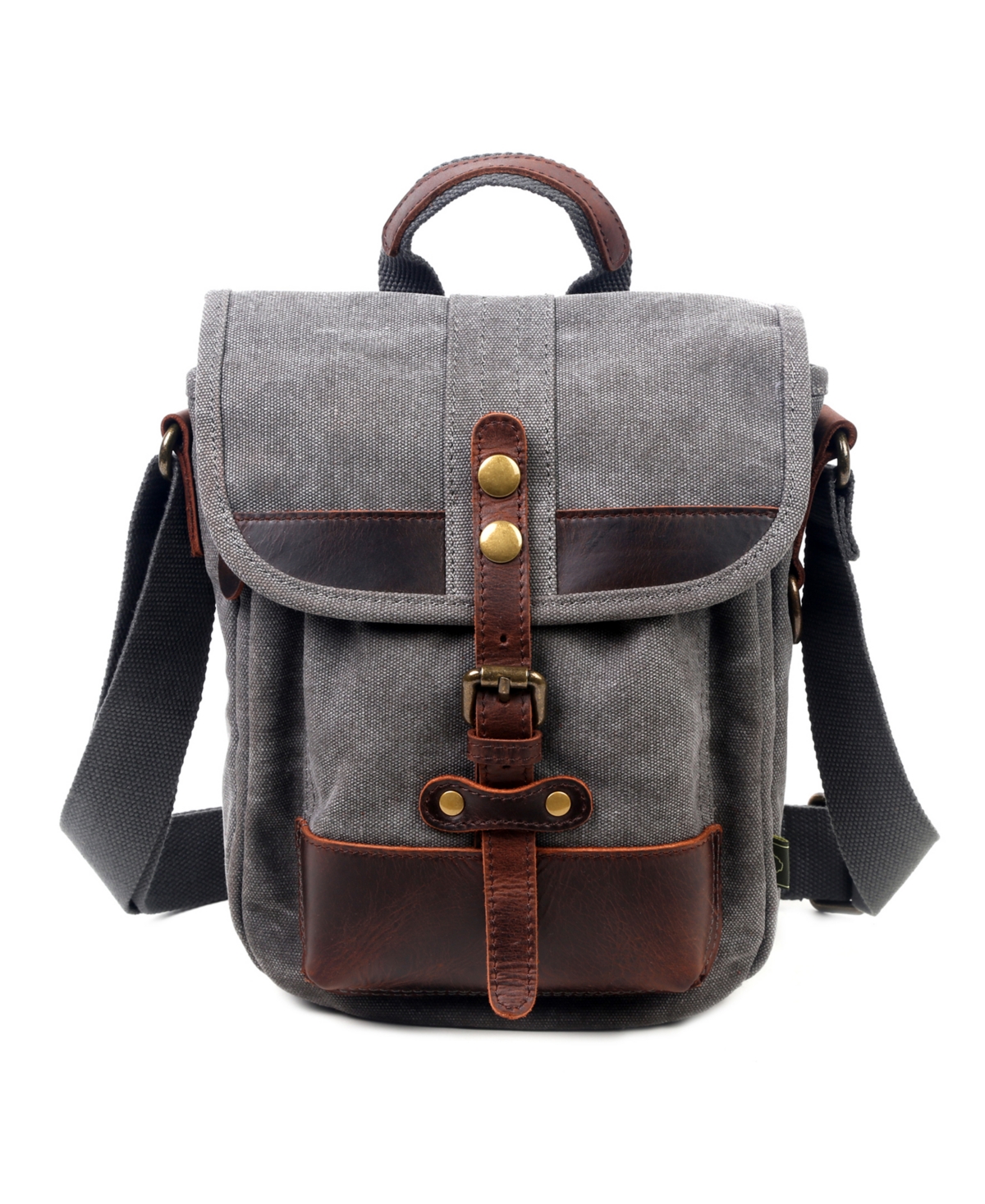 Valley Trail Canvas Messenger Bag - Gray