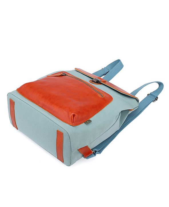 TSD BRAND Valley Trail Coated Canvas Backpack & Reviews Handbags