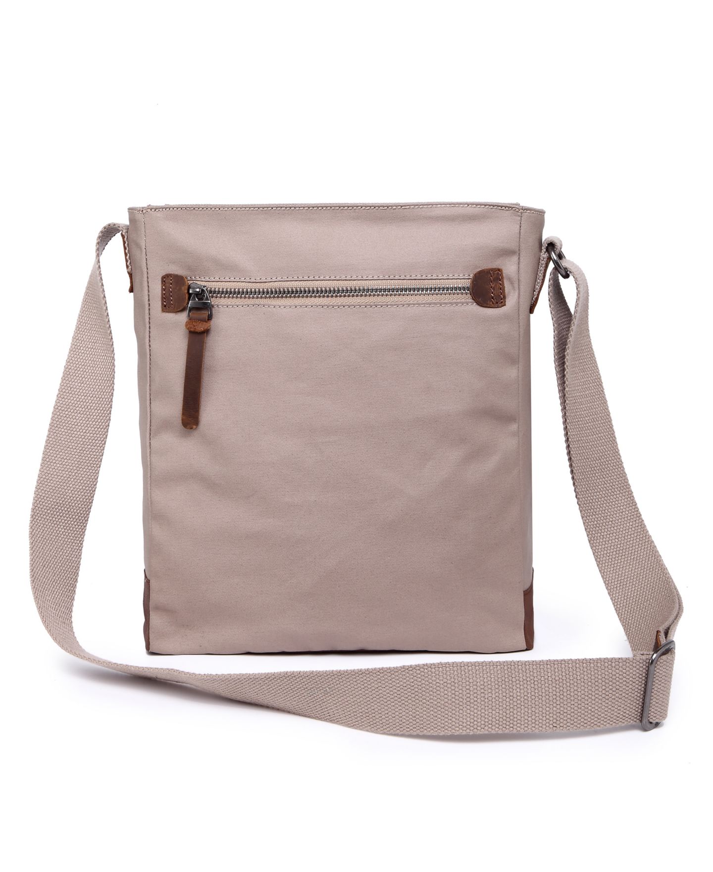 Женская сумка TSD BRAND Urban Light Canvas Crossbody Handbag, цвет: Бежевый — фото 4