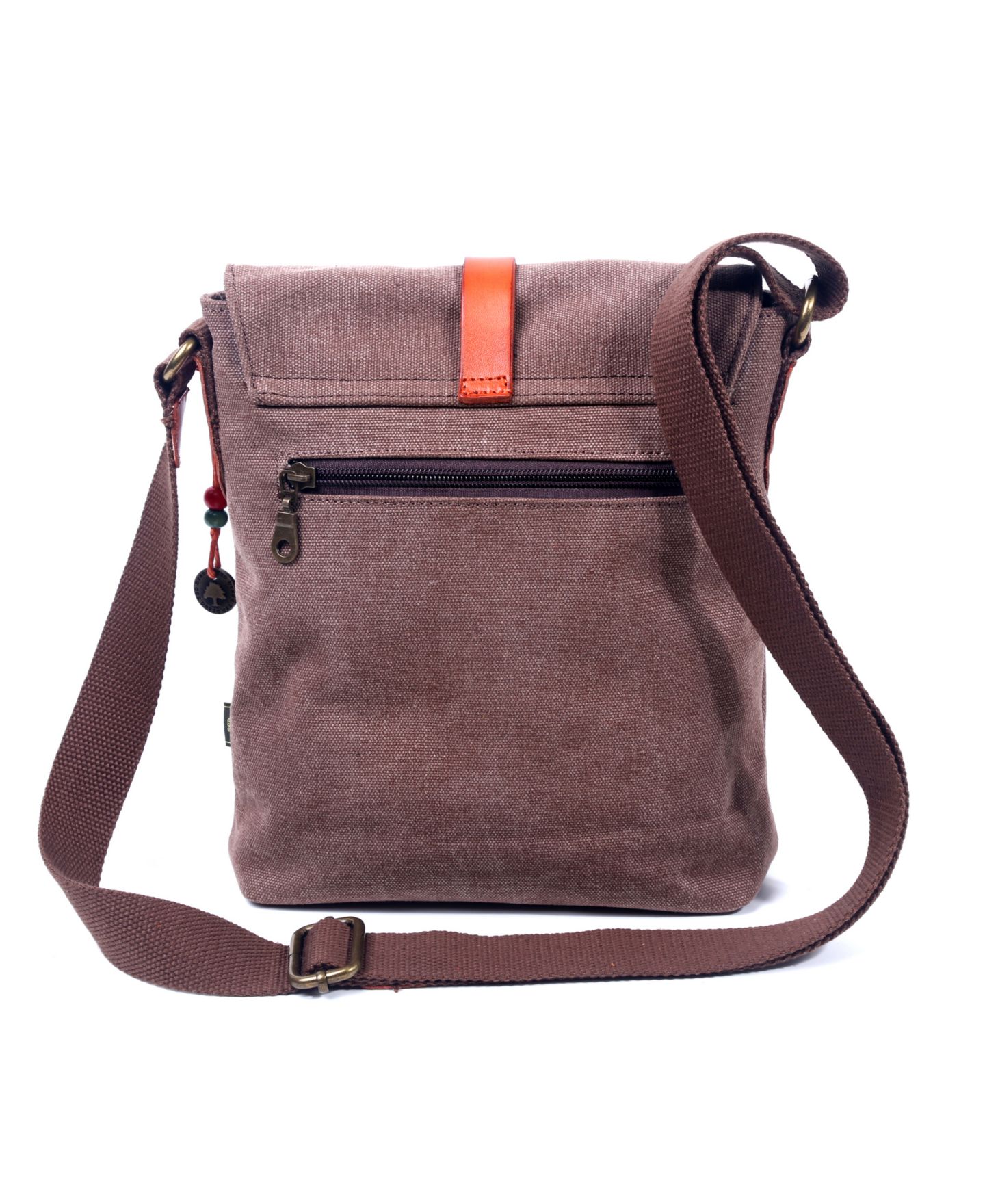 Женская сумка TSD BRAND Four Season Canvas Crossbody, цвет: Кофейный — фото 4