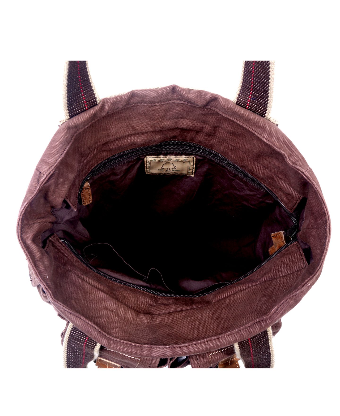 Женская сумка TSD BRAND Atona Utility Canvas, цвет: Коричневый — фото 5