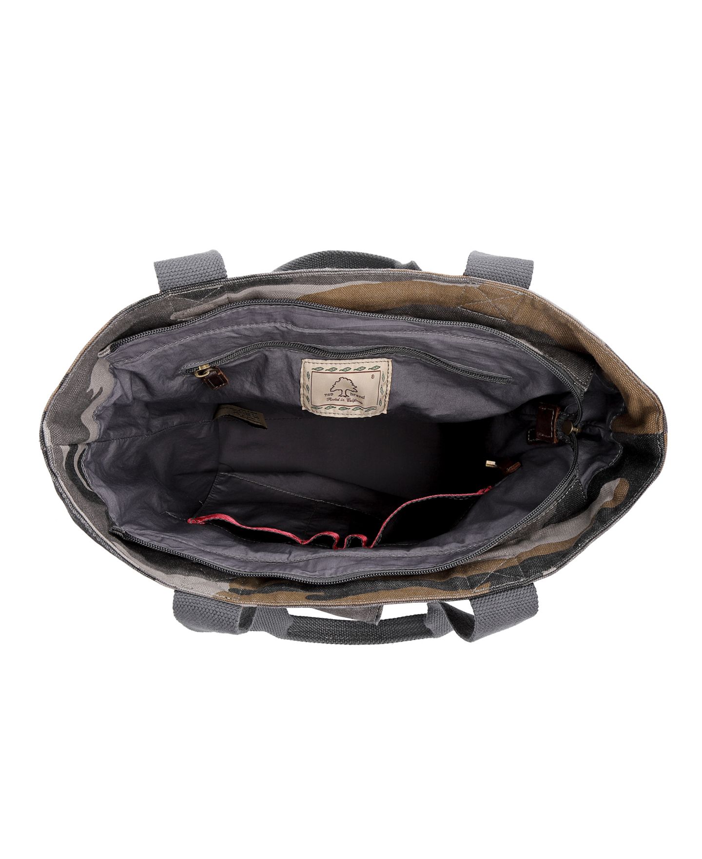 Женская сумка TSD BRAND Camo Canvas, цвет: Серый — фото 7