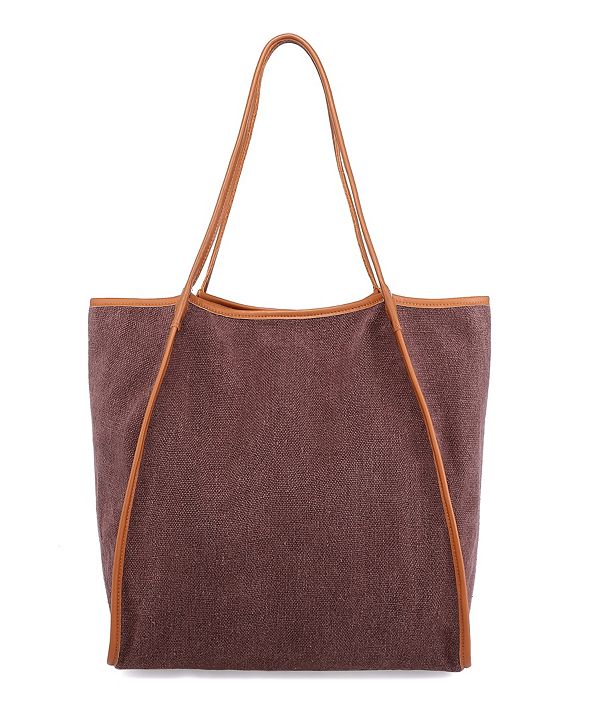 TSD BRAND Pine Hill Canvas Tote Bag & Reviews - Handbags & Accessories ...