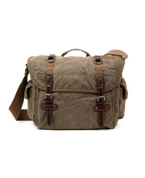Женская сумка TSD BRAND Silver Road Canvas Messenger, цвет: Верблюжий