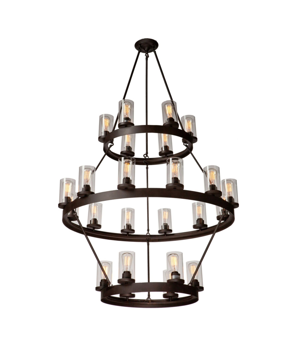 Artcraft Lighting Menlo Park Chandelier In Oil Rubbed Bronze,clear