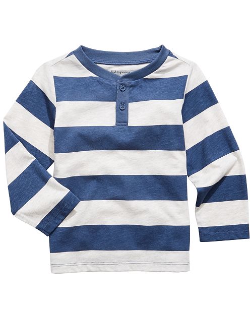 Baby Boys Striped Henley T Shirt Created For Macy S