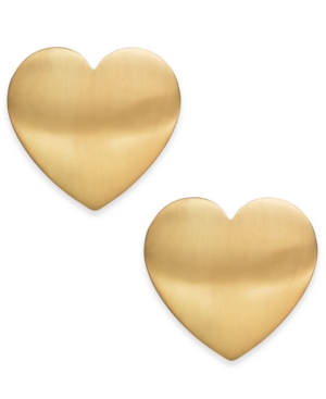 image of Inc Gold-Tone Large Heart Stud Earrings, Created for Macy-s