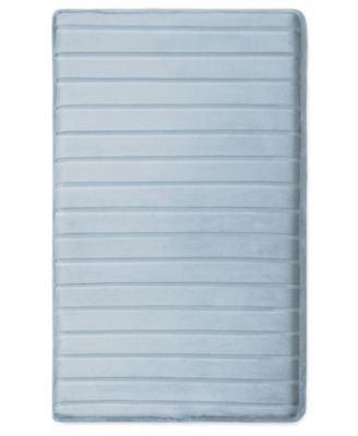 Microdry Diamond Charcoal-Infused Memory Foam Bath Mat, 17 inch x 24 inch, Dark Gray