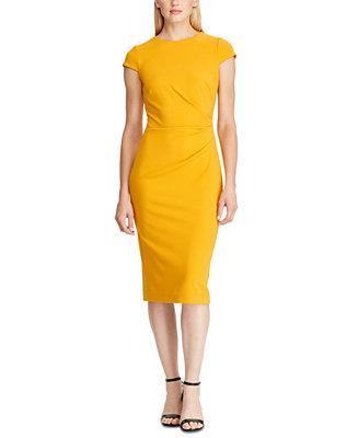 Lauren Ralph Lauren Jersey Cap-Sleeve Dress - Macy's