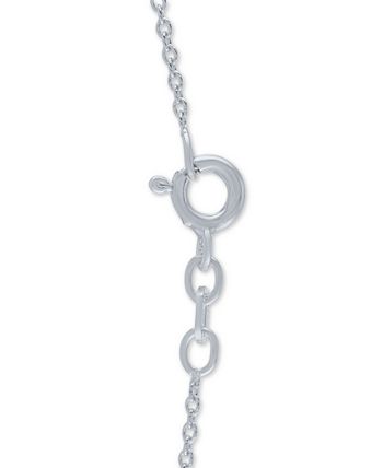 Macy's - Diamond Accent Crown 18" Pendant Necklace in Sterling Silver