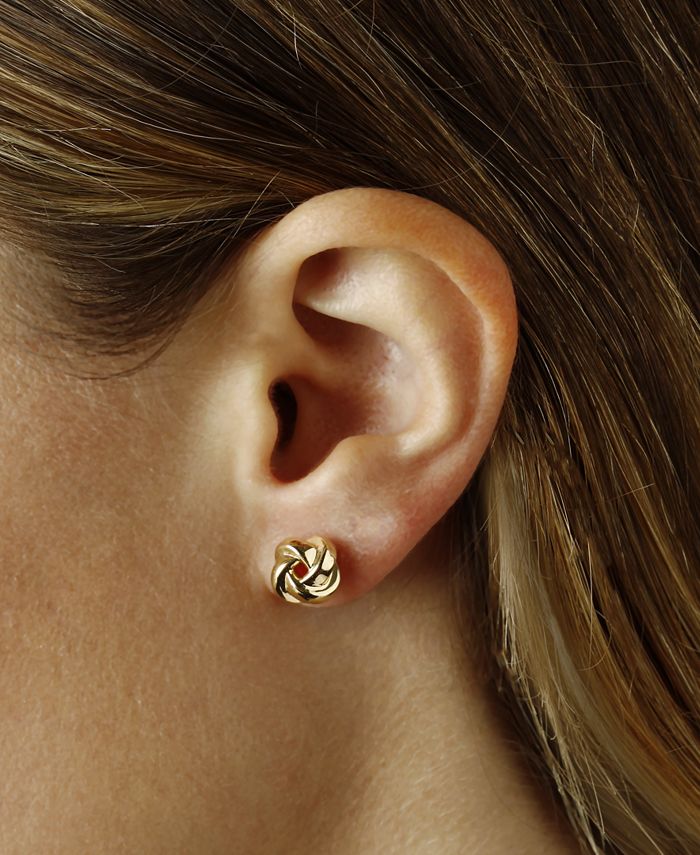 Macy's - Love Knot Stud Earrings Set in 14k Gold (8mm)
