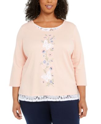 Alfred Dunner Plus Size Embroidered 