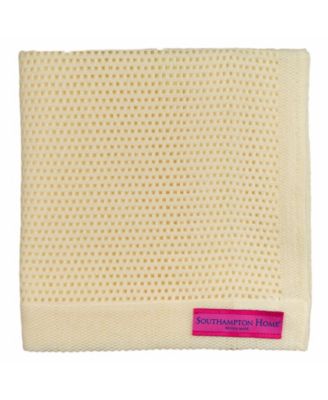 Southampton Home Lace Weave Teddy Bear Baby Blanket