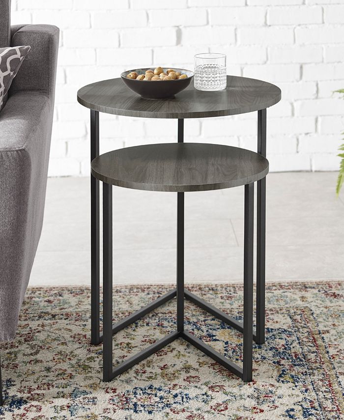 Walker Edison 2 Piece VLeg Nesting Side Tables Macy's