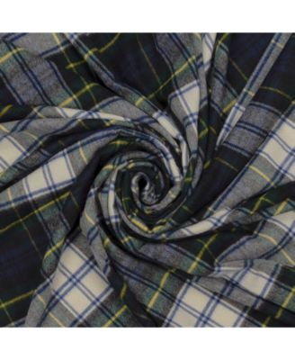 Highland Tartan Tweed Merino Wool Throw, 55" x 72"