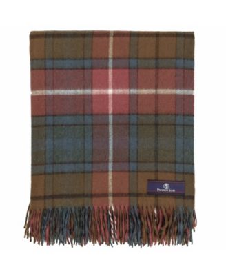 Highland Tartan Tweed Merino Wool Throw, 55" x 72"