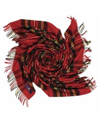 Highland Tartan Tweed Merino Wool Throw, 55" x 72"